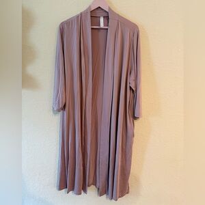 Sleep by Cacique Women’s Mauve Solid Robe 3/4 Sleeve Plus Size 18/20